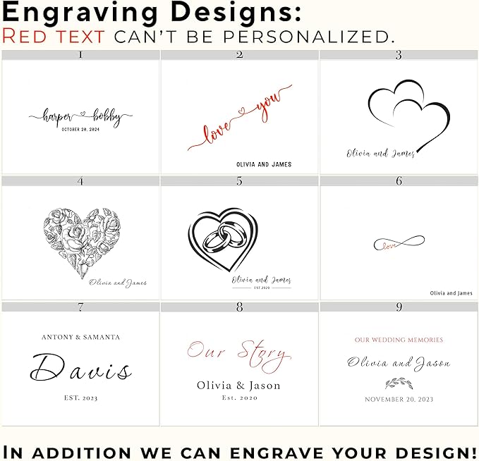 Keepsake Box for Wedding Anniversary - Customized Keepsake Box Engraved Connected Hearts with Names, 5 Years Anniversary, Acacia Wood Decorative Custom Memory Boxes, Surprise Love Message, 8x6x4 in-CubbioJoy