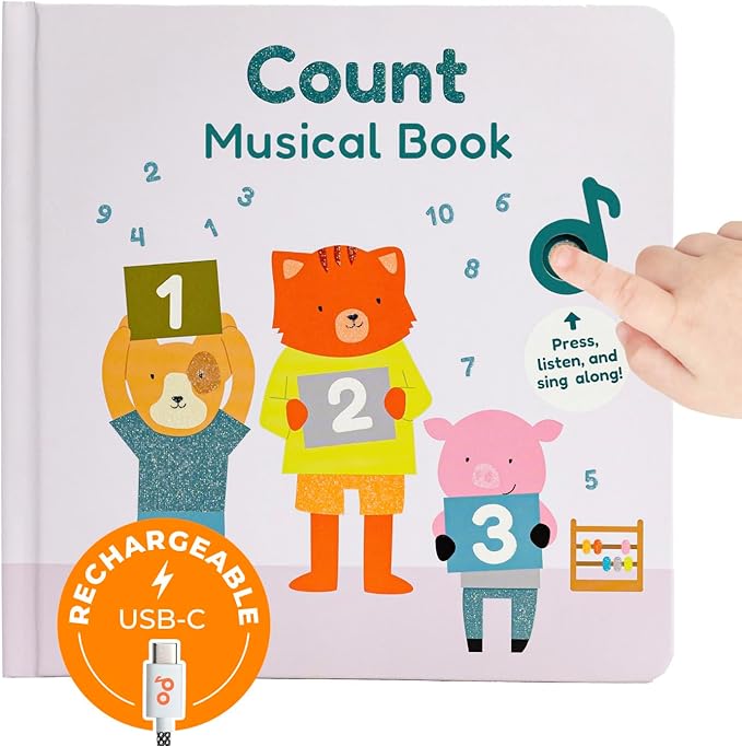 Cali's Books Number Book for Toddlers 1-3 - Learn to Count 1 2 3 Musical Books for Kids, Interactive Talking Baby Sound Book, Educational Song Learning Toys, Singing and Counting Music Toy for Babies-CubbioJoy