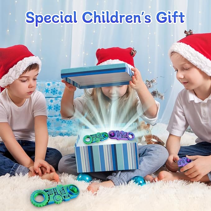 2025 New 3D Printed Fidget Ring Toys, 5-in-1 3D Printed Gear Ball Stress Sensory Toy, Mindful Meditation Gear Toys for Stress and Anxiety Relief, Back to School Supplies Fidget Toy for Kids Adults-CubbioJoy