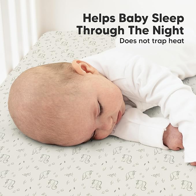 KeaBabies 2-Pack Organic Crib Sheets for Boys, Girls - 52x28 Fitted Crib Mattress Sheet Neutral, Breathable Jersey Cotton Cover for Baby Bed, Toddler Mattress, Soft & Cute Prints (Pine Grove)-CubbioJoy