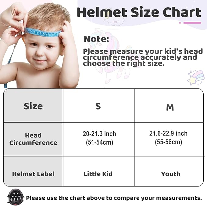Color Gradient Adjustable Kids Bike Helmet Toddler Skateboard Helmets Boys Girls Child Ventilation Helmet for Multi-Sports Skating Cycling Scooter Balance-CubbioJoy