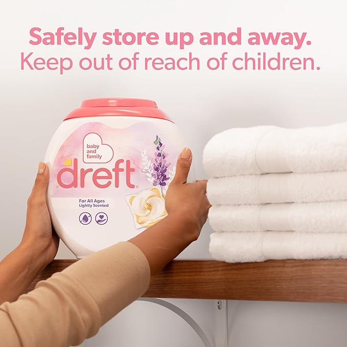 Dreft Laundry Detergent XL Pacs, Light Scent, Lavender, 18 Count-CubbioJoy