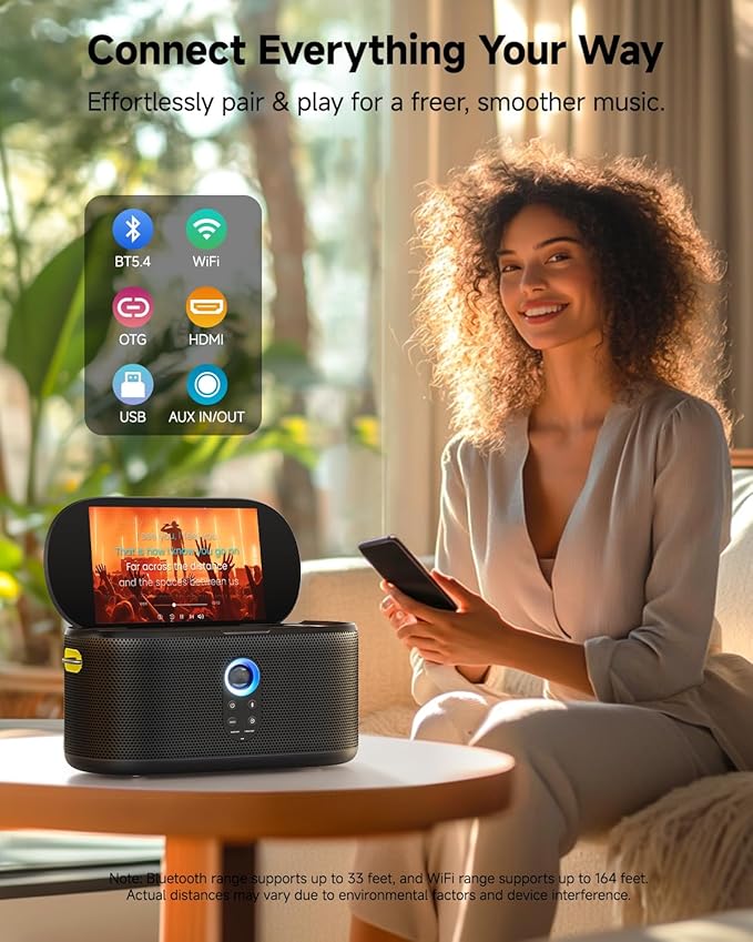 Karaoke Machine for Adults, with Lyrics Display, Karaoke System for YouTube, 280W Speaker, Autotune & EQ, Connect to TV, Portable PA System with 2 Wireless Microphones for Home Outdoor Party-CubbioJoy