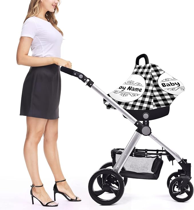 Baby Car Seat Stroller Cover Nursing Cover New Mom Breastfeeding Scarf Soft Stretchy Infant Carrier Cover Car Canopy Coverage-CubbioJoy