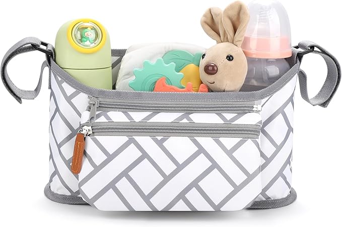 Accmor Universal Stroller Organizer with Detachable Phone Bag, Stroller Bag Caddy Organizer Stroller Accessories for Uppababy, Baby Jogger, Nuna, Doona, Britax Strollers-CubbioJoy