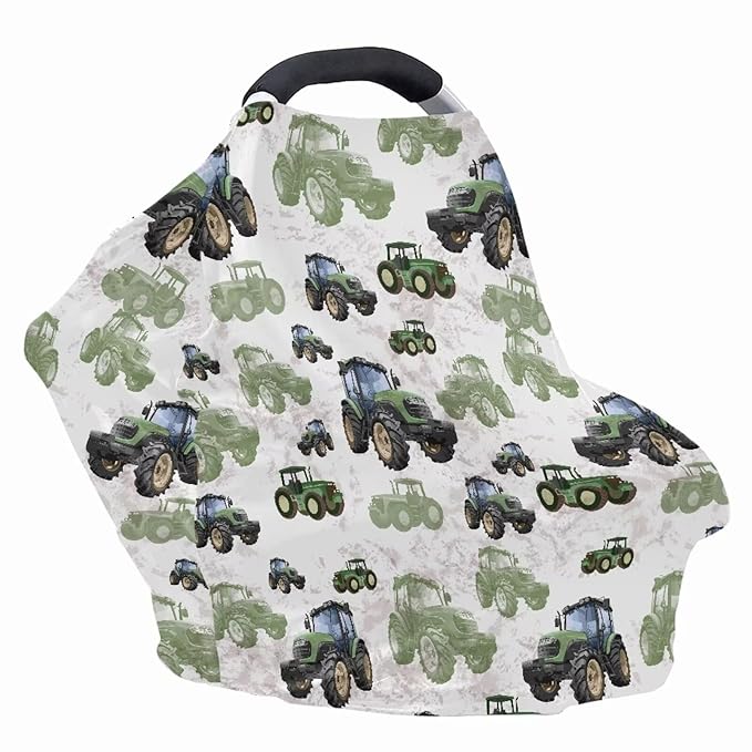 Binienty Womens Nursing Cover Breastfeeding Scarf, Truck Tractor Print Baby Car Seat Covers Multi Use Newborn Carrier/Stroller/Shopping Cart, Girl Boy Stroller Cover Gifts-CubbioJoy