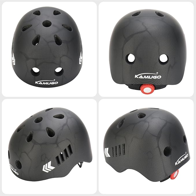 KAMUGO Kids Bike Helmet Set, Toddler Helmet for Ages 2-8 Boys Girls with Sports Protective Gear Set Knee Elbow Wrist Pads for Skateboard Cycling Scooter Rollerblading-CubbioJoy