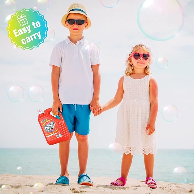 70 oz Bubbles Refills for Kids-Premixed Bubble Solution Refill Premium Bubble Liquid Bubble Juice for Bubble Machine/Wand/Blower at Wedding and Party | Kids Easy Grip Bottle-CubbioJoy