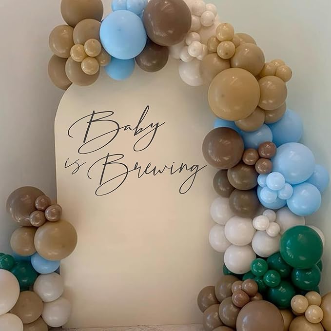 Baby is Brewing Wall Decal - Baby Shower/Gender Reveal/Birthday Party Decoration Supplies Wall Stickers,Beer Brewing Theme Stickers, Brewing Sign Balloon Arch Backdrop and Party Backdrop Decals-CubbioJoy