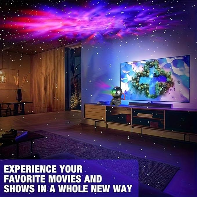 Astronaut Star Projector, Star Projector Galaxy Light for Kids，8 Modes Remote and 270° Adjustable Led Lights for Bedroom, Girls Room Decoration, Home Theater, Ceiling, Timer(Original Black)-CubbioJoy