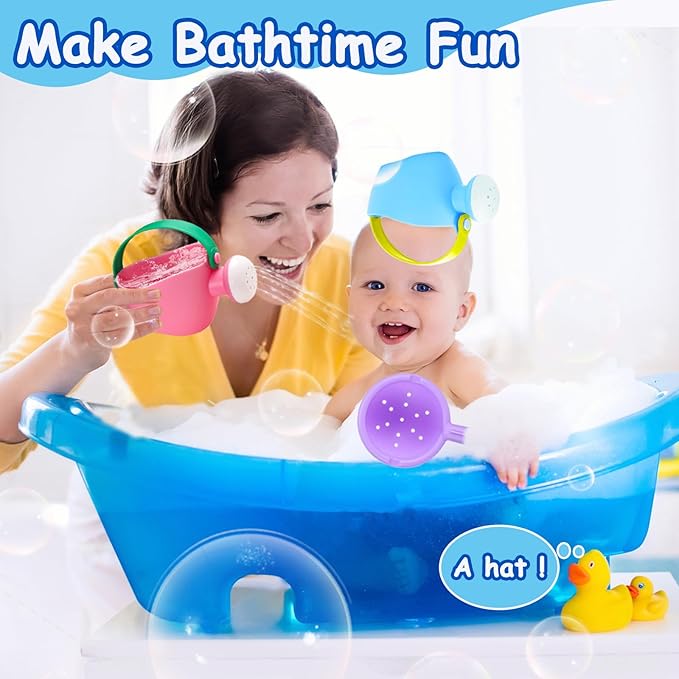Baby Bath Toys for Kids Ages 1-3 3Pcs Toddler Bath Pool Toys for 1-3 2-4 Water Can Bathtub Pool Water Table Beach Toys Baby Gifts (Small Hand)-CubbioJoy