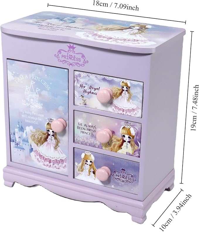 Children's Jewelry Box for Girls - Purple, Little Girl Birthday &-CubbioJoy