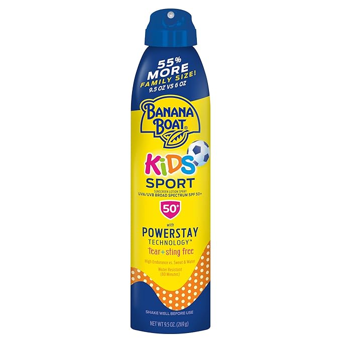 Banana Boat Kids Sport Sunscreen SPF 50, 9.5oz | Family Size, Oxybenzone Free-CubbioJoy