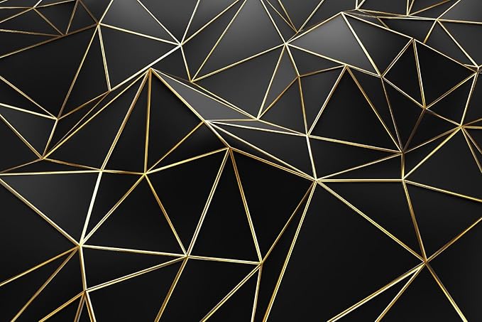 Black Geometric 3D Mural Wallpaper for Bedroom Living Room TV Background Home Decorations(Not Self-Adhesive)-CubbioJoy