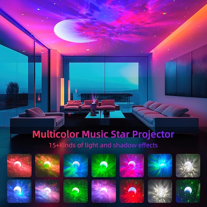 Astronaut Galaxy Projector Starry Projector, Bluetooth Music- White Noise for Sleep-Star Moon Nebula Night Light for Bedroom,360° Adjustable Galaxy with Remote,Timer,Star Light Projector-CubbioJoy