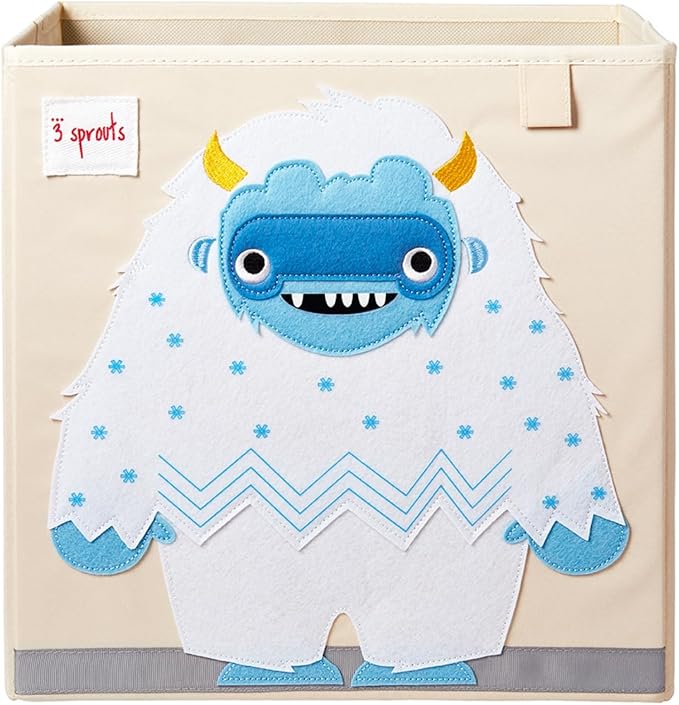 3 Sprouts Toy Storage Organizer: Toy Box Cube Organizer for Playroom, Nursery - Foldable Storage Bin - Yeti-CubbioJoy