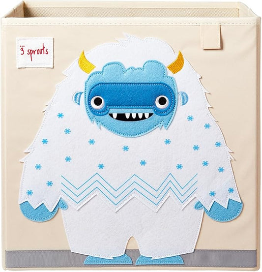 3 Sprouts Toy Storage Organizer: Toy Box Cube Organizer for Playroom, Nursery - Foldable Storage Bin - Yeti-CubbioJoy
