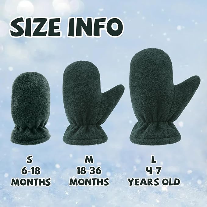 BAVST Baby Toddler Winter Mittens Girls Warm Fleece Lined Gloves Kids Sherpa Lined Mittens for Boys-CubbioJoy