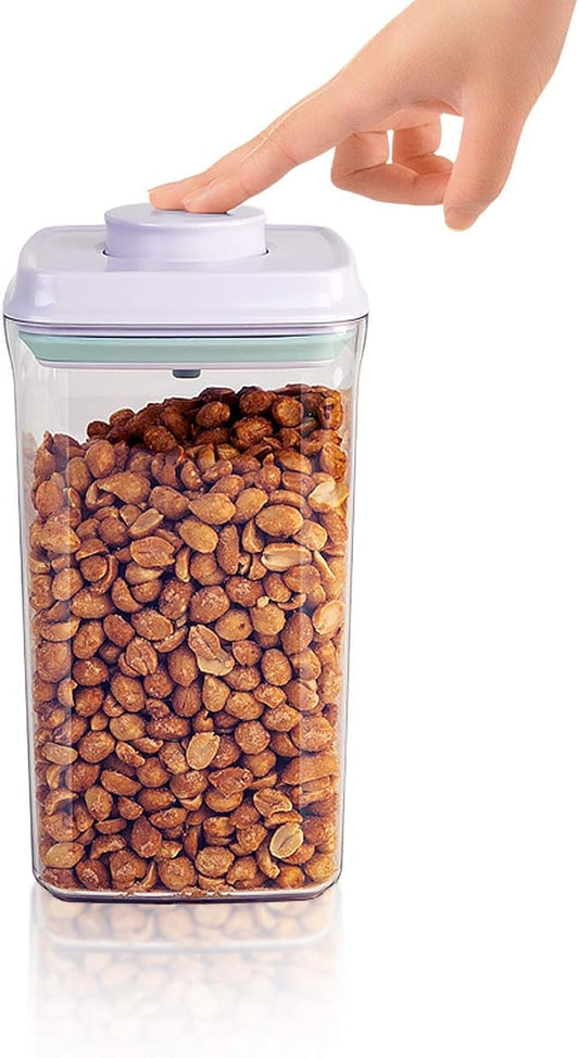 BopTop (1pc - 2000ml) Airtight Food Storage Container – Mechanical Silicone Seal Canister - BPA-Free - 2Qt-CubbioJoy