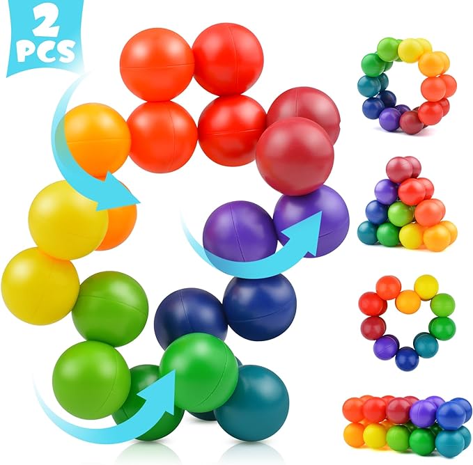 2PCS Autism Sensory Toys for Autistic Children , Sensory Fidget Toys for Adults Kids, Autism Toys for Toddlers 3-4, Travel Toys Present for Kids Ages 3 4 5 6 7+ ,Stocking Stuffers Present(A)-CubbioJoy