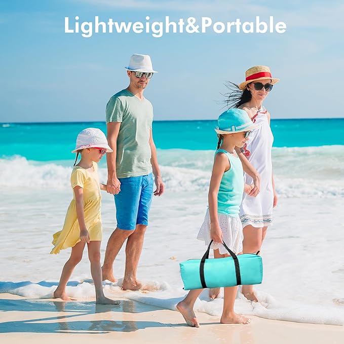 Beach Tent, Portable Sun Shelter for 2/3/4/6-8 Person with UPF 50+ UV Protection, Easy Setup Waterproof Beach Shade Canopy Cabana for Family Outdoor and Picnics, Fishing with Carrying Bag-CubbioJoy