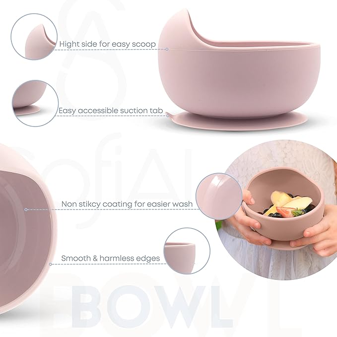 All In One Silicone Feeding Set - Safe for 6-12 Months - Non-Toxic Baby Led Weaning Supplies - Toddler Self Feeding Utensils - BPA-Free - Mess Free Essentials-CubbioJoy