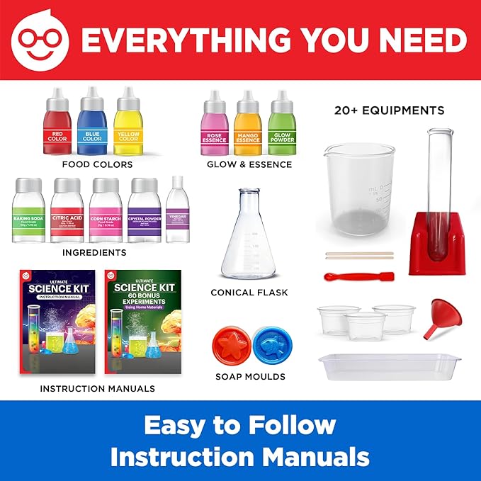 Doctor Jupiter Ultimate Science Kit, Chemistry Set for Kids Ages 8-10-12-14 | Birthday Gift Ideas for Boys & Girls 8,9,10+ Years Old| STEM Toy with 135+ Experiments| Learning & Educational Projects-CubbioJoy