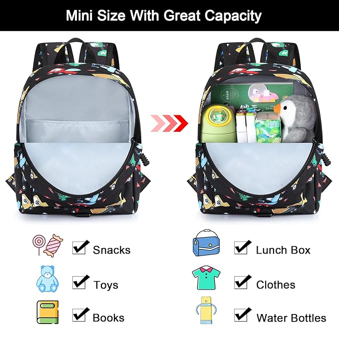 Accmor Toddler Harness Backpack Leash, Cute Excavator Kids Backpack with Anti Lost Wrist Link, Mini Child Backpack Wristband Tether Strap and Protection Leashes for Boys Aged 1-3 Years-CubbioJoy