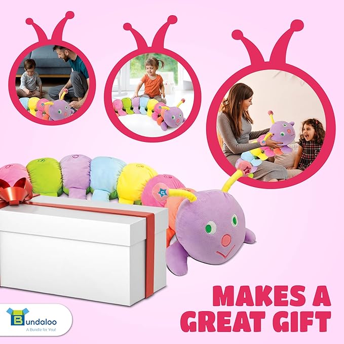 Bundaloo Jumbo Musical Caterpillar Plush Toy - Plays Fun Songs and 8 Musical Key Notes | for Children & Toddlers-CubbioJoy