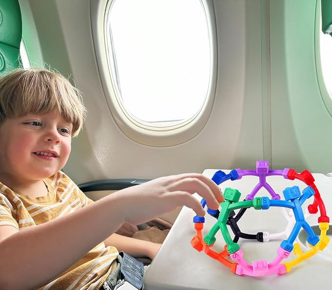 6 PCS Magnetic Travel Toys for Kids, Creative, Portable and Educational, Magnetic-People-Magnet-Men: Cute Robot & Funny Magnets, Small Fidget Toys for Classroom Prizes, Easter Egg Stuffers, Office-CubbioJoy