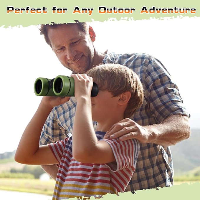 6 Pack Kid Binoculars Shockproof Mini Compact Binoculars Toys for Girls Boys Small Folding Telescope for Bird Watching Educational Learning Camping Birthday Gifts-CubbioJoy