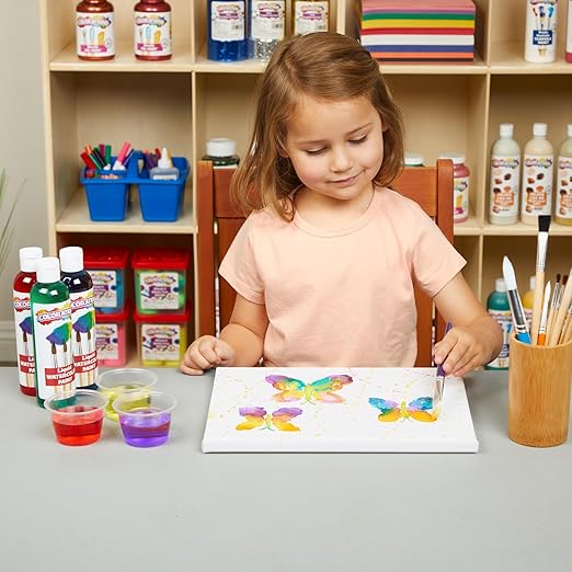 Colorations Liquid Watercolor Paints 8 oz. Bottles Classroom Supplies for Arts and Crafts Multicolor Variety Pack (Pack of 21)-CubbioJoy