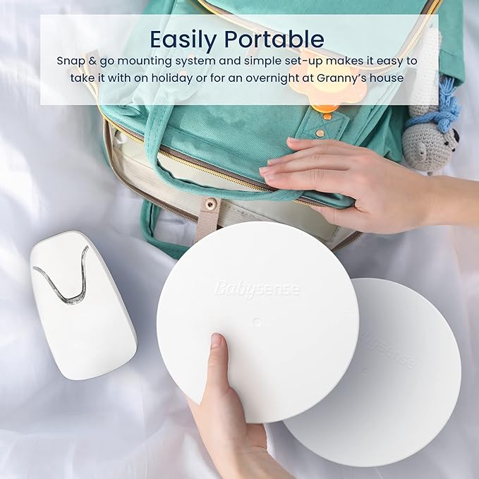 Babysense 7 Baby Sleep Breathing Movement Monitor for Newborn and Infants, No WiFi, Non Wearable, Non Contact Monitor with 2 Under-Mattress Sensors for Full Crib Coverage, FSA Baby Monitor-CubbioJoy