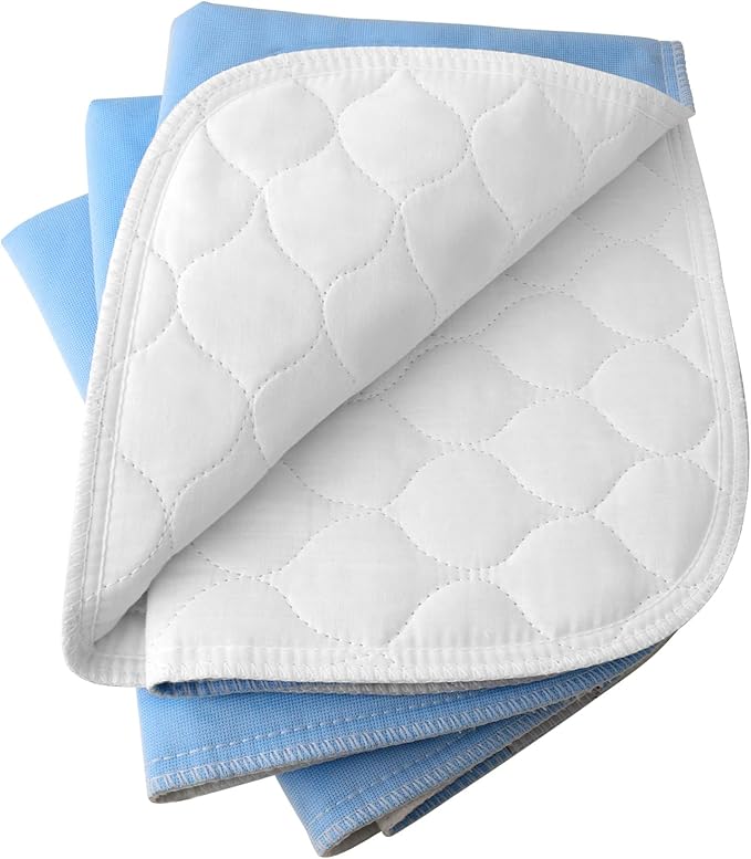 4-Layer Ultra Soft Quilted Bed Pads, 18" x 24" (3 Pack), Heavy Absorbency Underpad, Machine Washable, Mattress Protection for Elderly Seniors, Kid and Pets-CubbioJoy