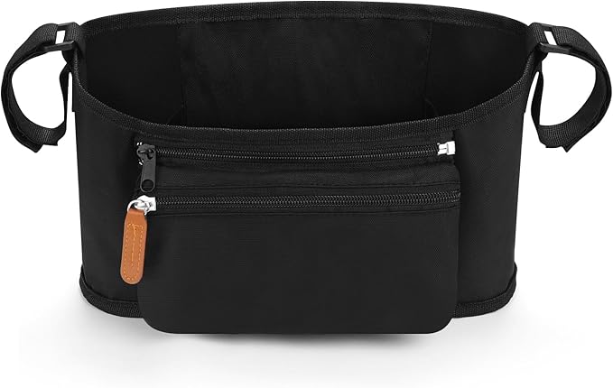 Accmor Universal Stroller Organizer with Detachable Phone Bag, Stroller Bag Caddy Organizer Stroller Accessories for Uppababy, Baby Jogger, Nuna, Doona, Britax Strollers-CubbioJoy