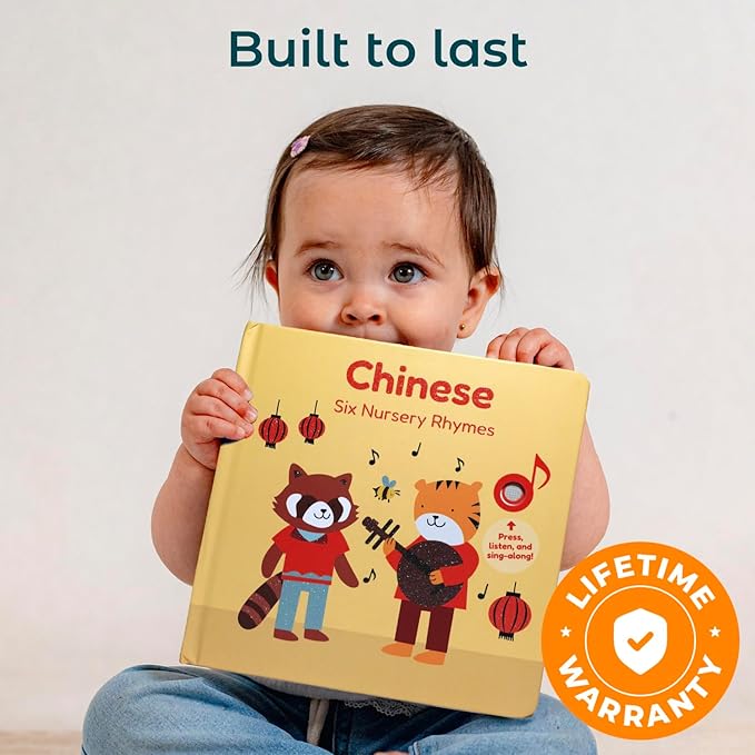 Cali's Books Chinese Nursery Rhymes Book - Sound Books for Toddlers 1-3. Chinese Baby Book - Music Toys for Bilingual Children with Lyrics & Translation-CubbioJoy