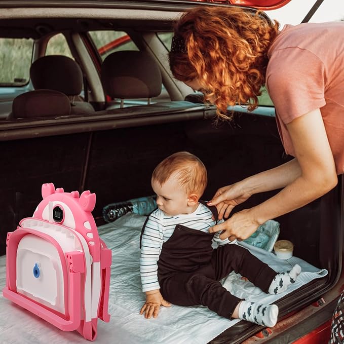 Baby Bathtub,Collapsible Baby Bath Tub with Thermometer & Soft Floating Cushion,Portable Travel Baby Bathtubs for Newborns to Toddlers 0-36 Months(Crab Gray)-CubbioJoy