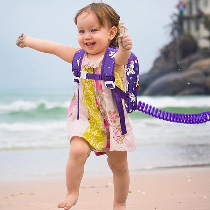 Accmor Toddler Harness Backpack Leash, Cute Baby Unicorn Backpacks with Anti Lost Wrist Link, Adorable Mini Child Backpack Leashes for Walking, Keep Kids Close Backpack Rope Tether Rein for Girls-CubbioJoy