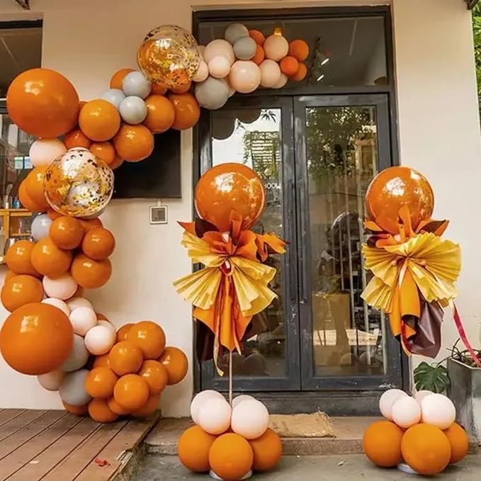 140pcs Orange Round Balloons Different Sizes 18 12 10 5 Inch Latex Balloons for Arch Decoration Party Balloon Kit for Graduation Birthday Party Wedding Balloon Baby Shower Decoration-CubbioJoy