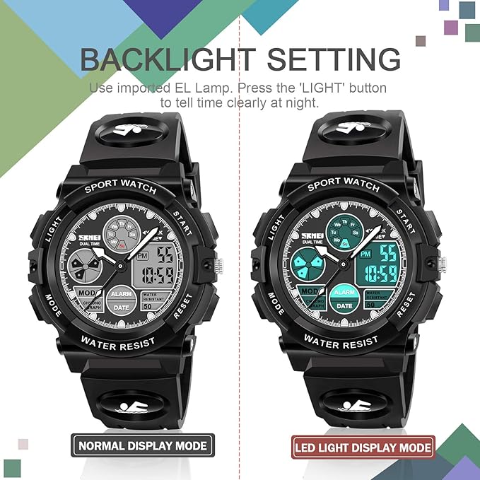 ATIMO LED Multi Function Waterproof Watch for Kids - Kids Gifts-CubbioJoy