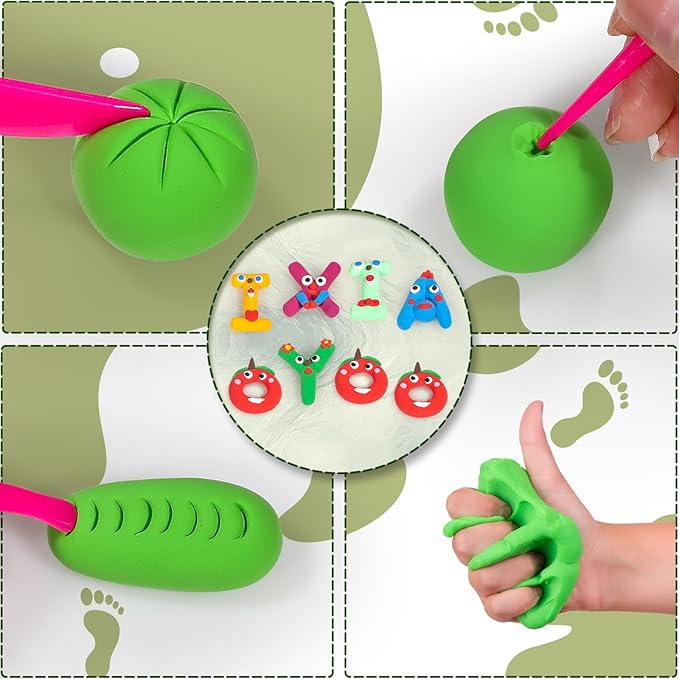 Air Dry Clay for Kids, 92 Colors Magic Modeling Clay, Children's DIY Model Kit, Ultra Light, Soft & Non-Sticky, Great Birthday&Christmas Gift for Age 3-12 Years Old Years Girls & Boys Kids-CubbioJoy