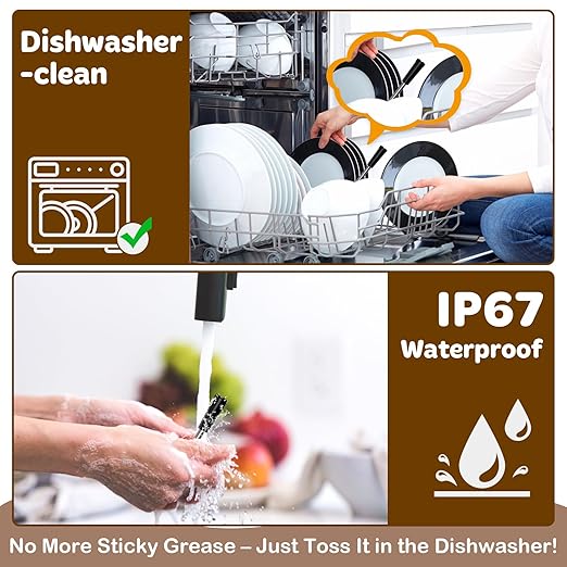 Accurate Smart Wireless Meat Thermometer - 4 Probes, Long Range Bluetooth, Real-time Alerts, Dishwasher Clean, Waterproof, Digital Cooking Thermometer for Grill, BBQ, Oven, Smoker-CubbioJoy