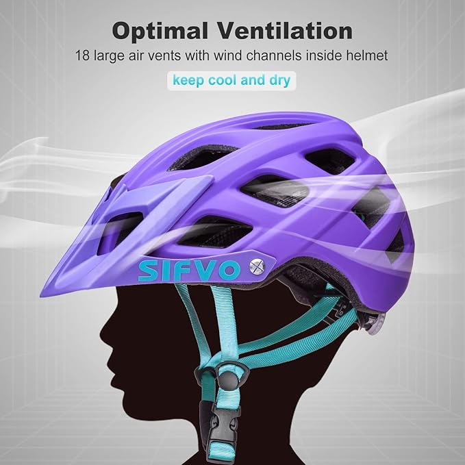 Kids Bike Helmet, SIFVO Kids Helmet 8+ Boys and Girls Bike Helmet with Cool Visor, Bike Helmets for Kids, Youth Bike Helmet Kids Mountain Bike Helmet Lightweight and Sturdy【55-58cm】-CubbioJoy