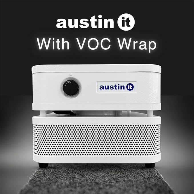 Austin Air it Room Air Purifier with VOC Carbon Wrap Air Filters - Personal Air Filter Single Room Air Purifiers - Portable Allergy Purifier - Stylish Tabletop Purifier for Dust, Model C100CC1-CubbioJoy