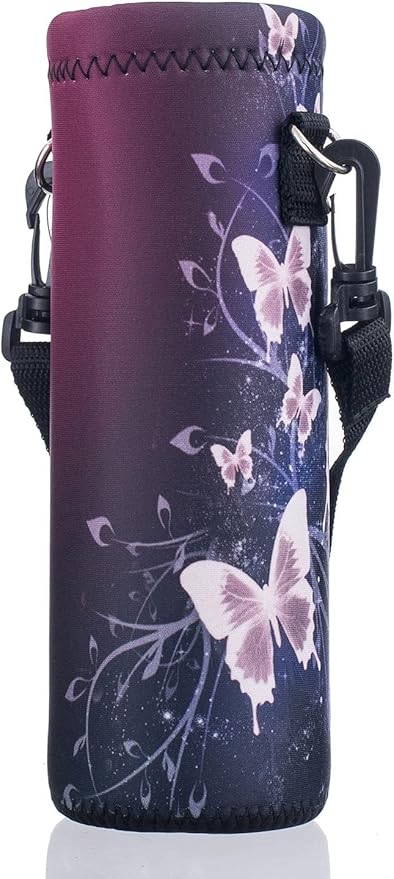 AUPET Water Bottle Sling Bag Carrier Crossbody Sleeve,Insulated Neoprene Bottle Case Holder Pouch Cover 500ML/17oz with Shoulder Strap for Walking Women Men-CubbioJoy