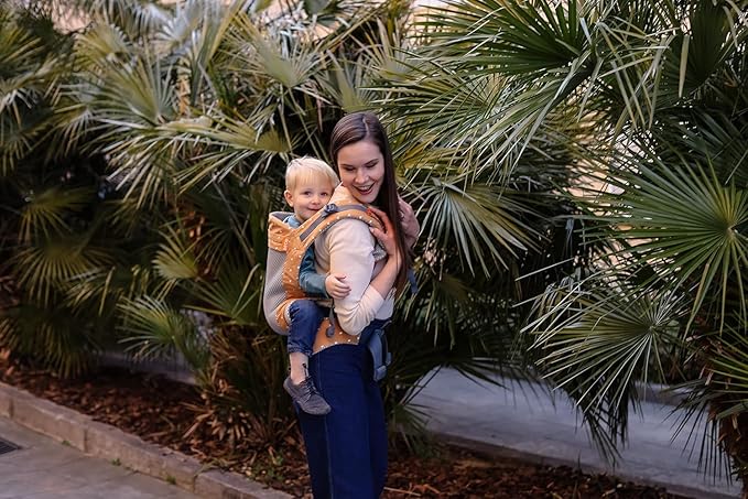 Beco Toddler Carrier - Breathable 3D Mesh Front-Carry & Backpack Style Carrier with Tall Supportive Back and Ergonomic Extra-Wide Seat for Children from 18months (20-60 lbs) - Cool Brick Heart-CubbioJoy