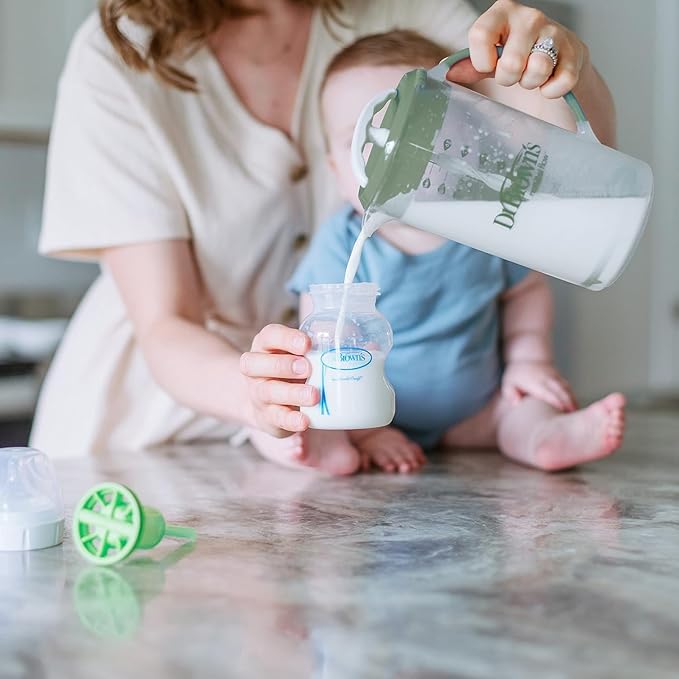Dr. Brown's Insta-Prep Warm Water Dispenser with Baby Formula Mixing Pitcher, 32oz Olive-CubbioJoy