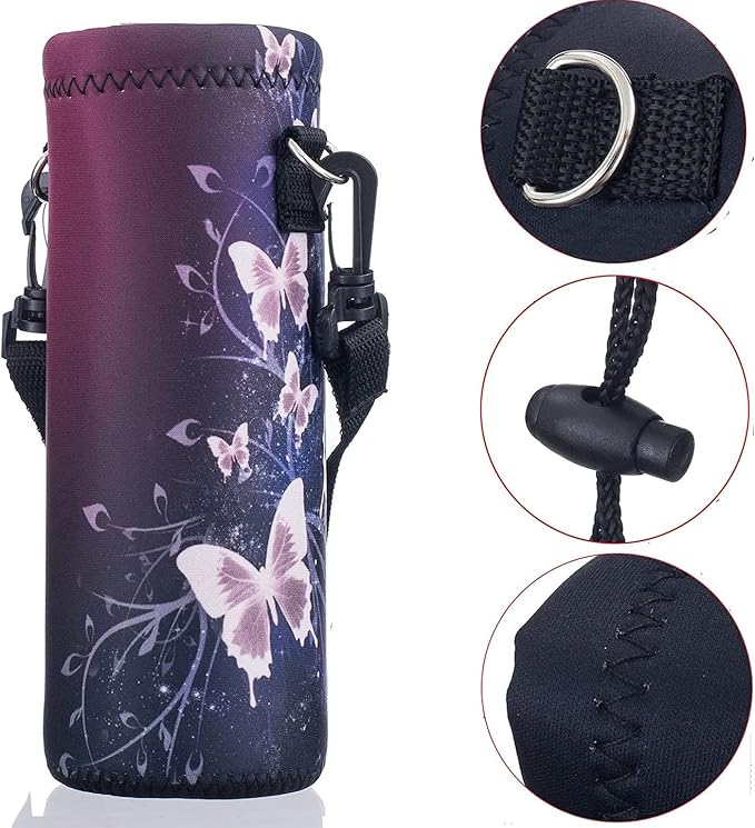 AUPET Water Bottle Bag Carrier,24oz/32oz Insulated Neoprene bottle Sling Holder Case Pouch Cover for 1000ML/750ML Bottles with Shoulder Strap for walking-CubbioJoy