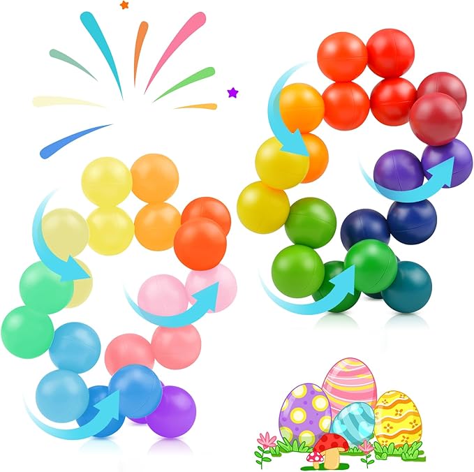 2PCS Sensory Fidget Toys for Adults Kids Teens, Easter Basket Egg Stuffers for Toddlers Boys Girls,Easter Present for Kids,Stress Balls ADHD Tools Autism Toys ,Travel Toys for Ages 5-7 8-13(I)-CubbioJoy