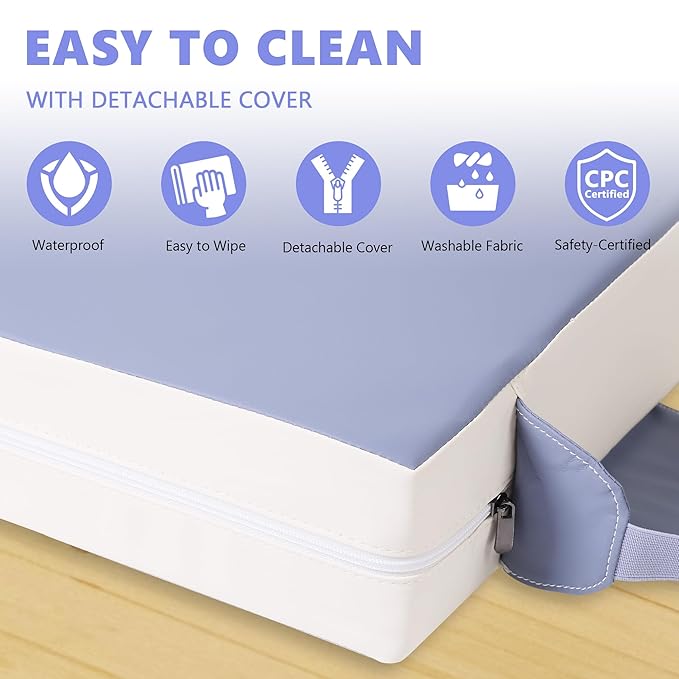 Booster Seat for Kitchen Chair with Adjustable Straps, Toddler Booster Seats for Dining Table Portable for Travel Camping Eating, Booster Cushion for Table for Baby Child Infant Kid Boy Girl-CubbioJoy